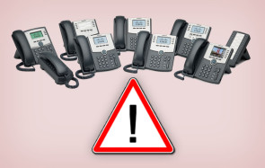Cisco Telefone mit Warnung 