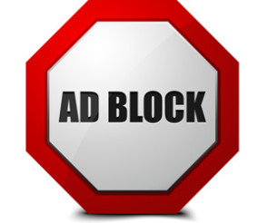 Stop-Schild mit Ad Block 