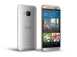 HTC one M9 in Silber - Vorder- und Rückseite