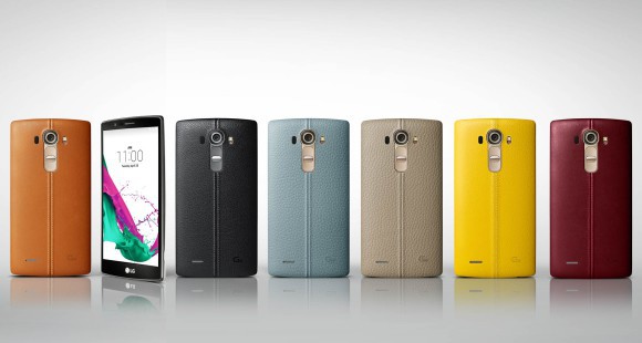 LG G4 mit Leder-Cover in verschiedenen Farben 
