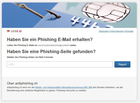 Schweizer Meldeportal gegen Phishing gestartet 
