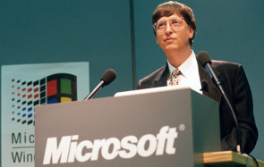 Bill Gates an der CeBIT 1995 