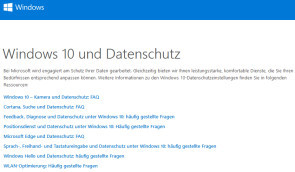 Datenschutz-FAQ zu Windows 10