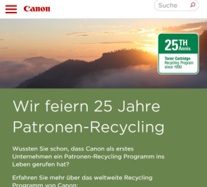 Canon erhält den “People’s Choice Award” für Laser Cartridge Recycling  
