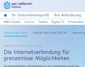 upc cablecom business mit schnellstem Internet für KMU 