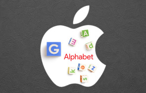 Apple-, Google- und Alphabet-Logo 
