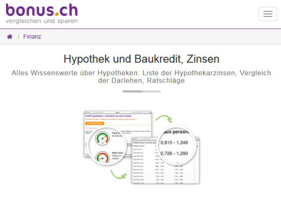 bonus.ch lanciert Angebot für Online-Anfragen für Hypothekenofferten 
