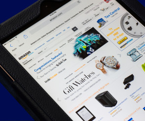 Amazon Website auf Tablet 