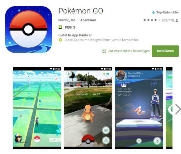 Pokemon Go jetzt offiziell in der Schweiz erhältlich 