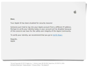 Ihre Apple-ID wurde angeblich blockiert 