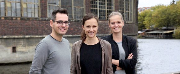 Christian Thieme, Anja Dreghan, Maria Gerono von Join, dem Jobinnovator, und der neuen Jobsuchmaschine