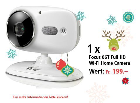 Am 5. Dezember Focus 86T Full HD Wi-Fi Home Camera gewinnen 