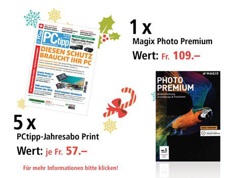 Am 9. Dezember Magix Photo Premium und PCtipp Printabos gewinnen. 