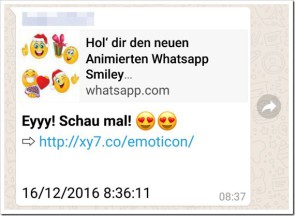 Fake-WhatsApp verspricht Emojis! 