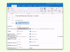 Outlook mit OneDrive-Anhang