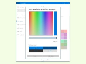 Wunschfarbe für Windows 10 festlegen 