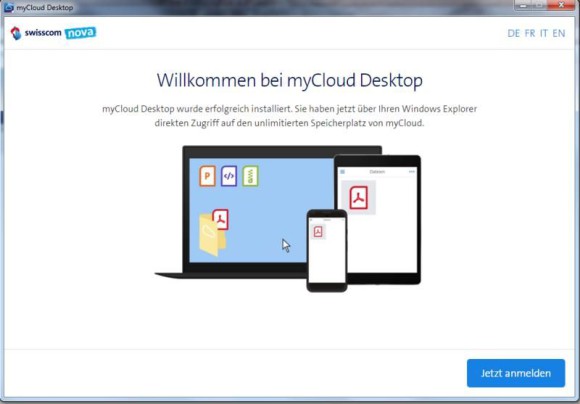  Swisscoms myCloud kommt auf den Desktop 