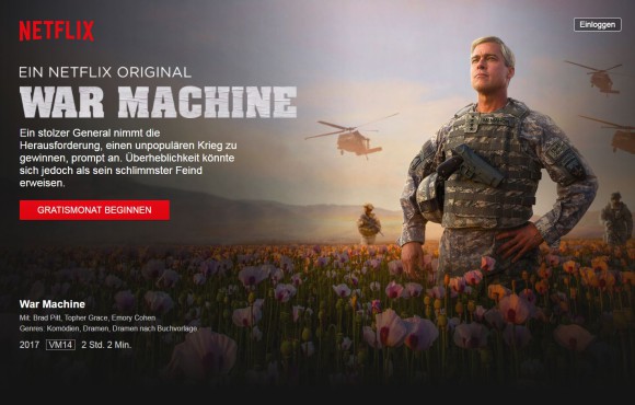 Gemischte Kritiken für Netflix-Film 'War Machine' mit Brad Pitt 