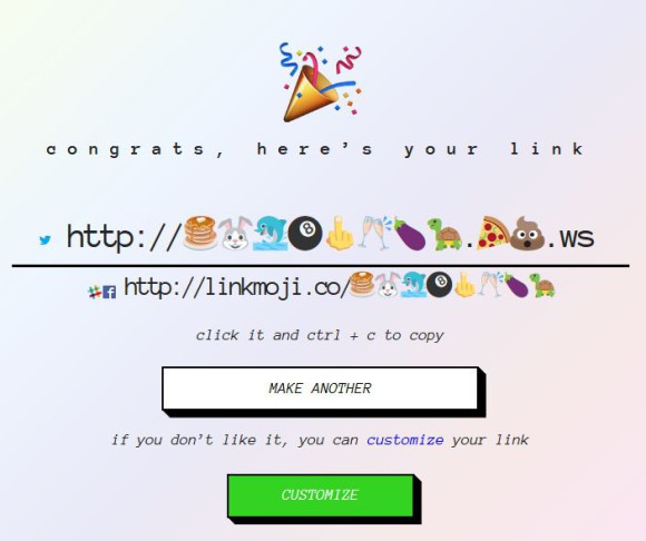 So URLs aus Emojis erstellen 