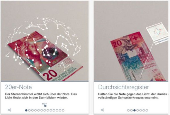 Falschgeld erkennen mit der Schweizer Nationalbank-App 