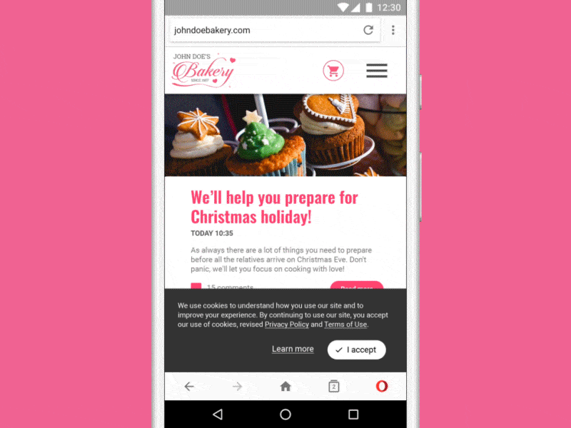 Cookie Blocker in Opera