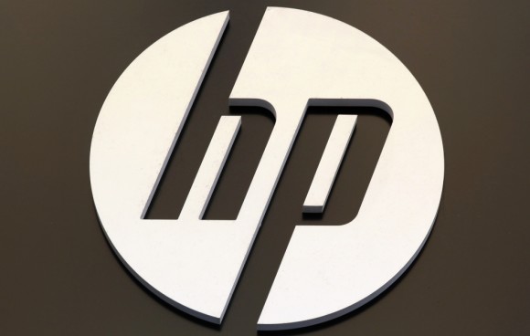 HP-Logo in silber auf schwarzem Hintergrund 