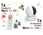 Am 5. Dezember eine EZ360 Überwachungskamera und ein Fritzphone C4 gewinnen.