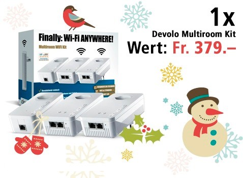 Am 6. Dezember ein Devolo Multiroom WiFi Kit gewinnen. 