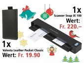 Am 10. Dezember einen Fujitsu Scanner Snap IX 100 und eine Valenta Leather Pocket Classic gewinnen.