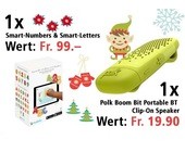  Am 21. Dezember Smart-Numbers & Smart-Letters und einen Polk Boom Bit Portable BT Clip-On Speaker gewinnen