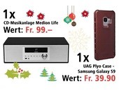 Am 23. Dezember eine CD-Musikanlage MEDION LIFE P64301 und ein UAG Plyo Case gewinnen