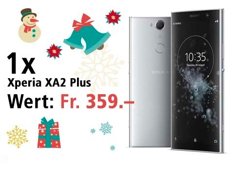 Am 24. Dezember ein Sony Xperia XA2 Plus gewinnen 
