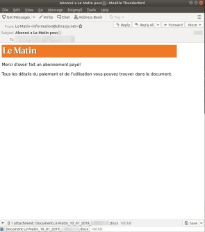 Vorsicht: gefälschte Le-Matin-E-Mails 