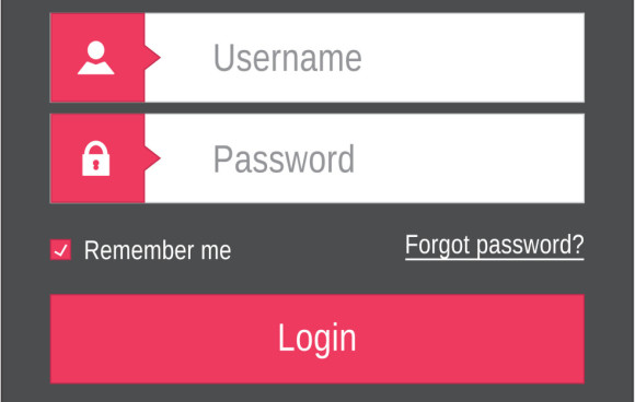 Log-in Feld 