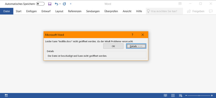 Bug des Monats: LibreOffice hält leere Docx-Datei für HTML ...