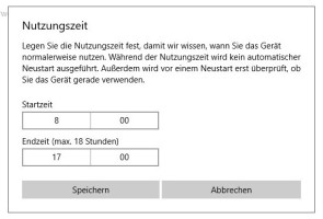 Nutzungszeit win10