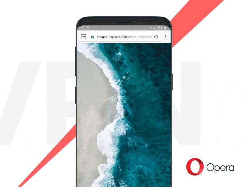 Opera-mobi8le mit integriertem VPN