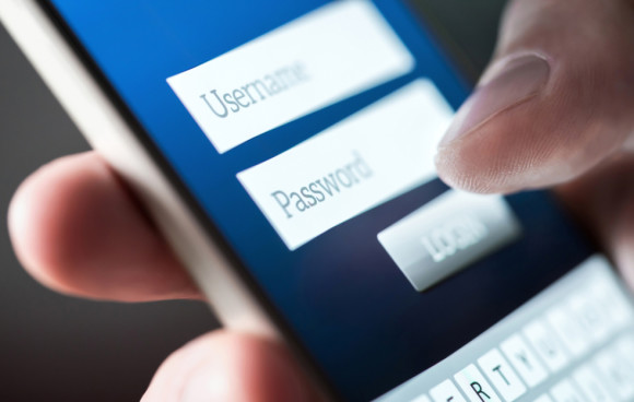 Login am Smartphone 