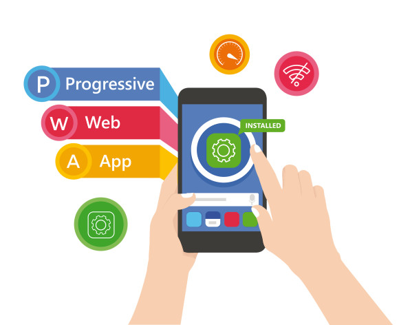 Progressive Web App auf Smartphone 