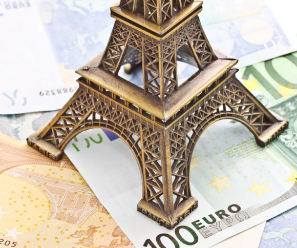 Eiffelturm auf Euro-Banknoten 