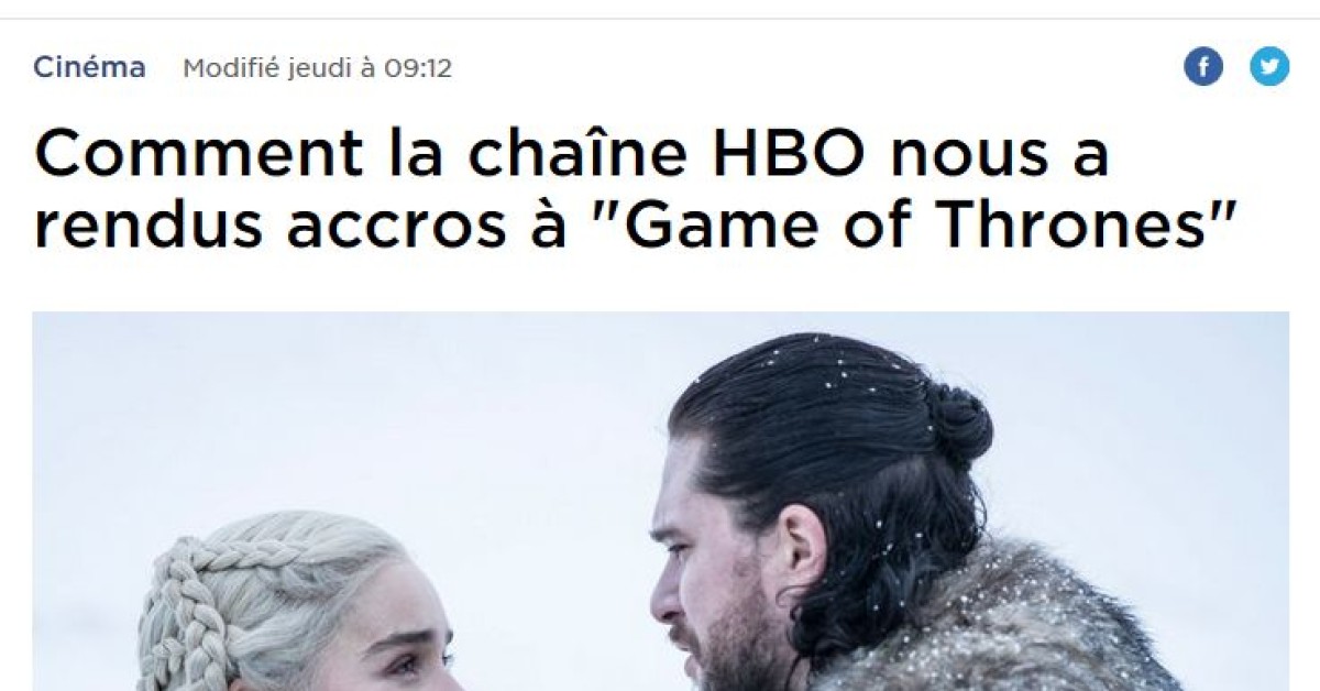 Gratis Game of Thrones 8 im Schweizer Fernsehen nur auf Französich und