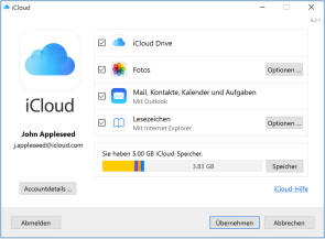 Win-10 mit iCloud