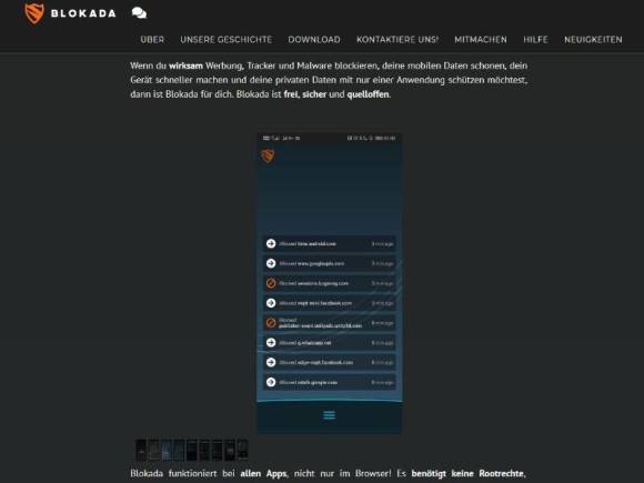 Blokada schützt Privatsphäre auf Androiden 