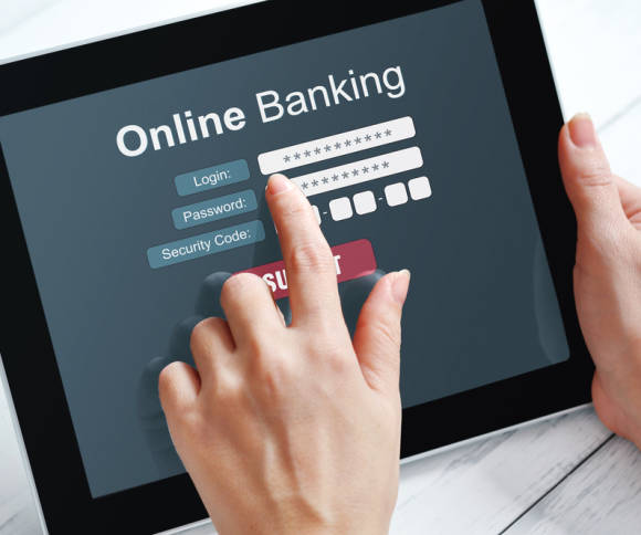 Online-Banking auf dem Tablet 