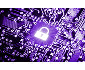 Schloss auf Computer-Chip