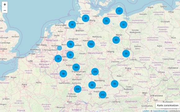 Die interaktive Karte des Bitkom 