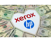 Xerox-HP Logos mit Geld