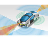 Auto mit Laser-Sensoren