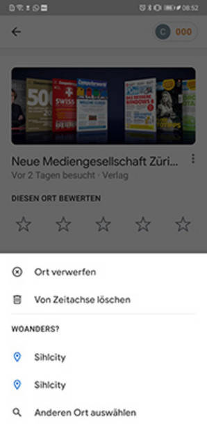 Einzelne Besuchte Orte In Google Maps Aus Zeitachse Loschen