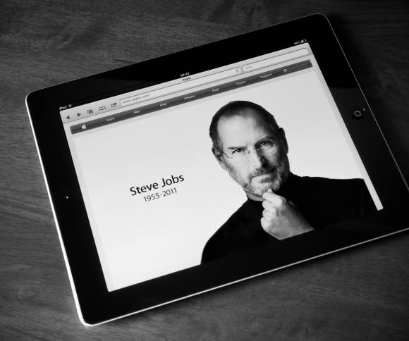 Steve Jobs auf dem iPad 